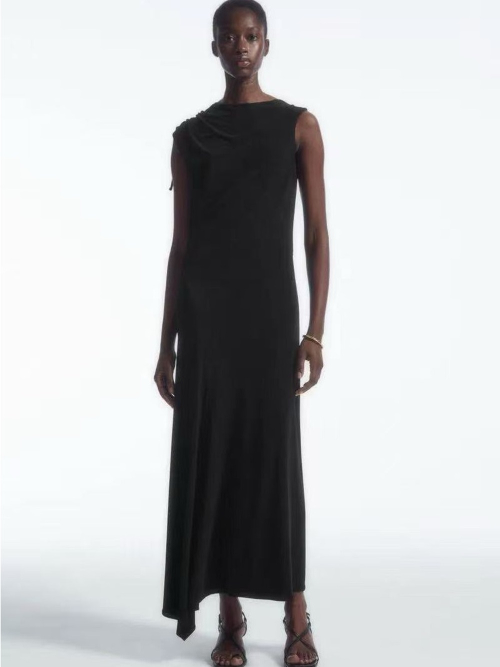 COS Black Top with Branded Neck Tape